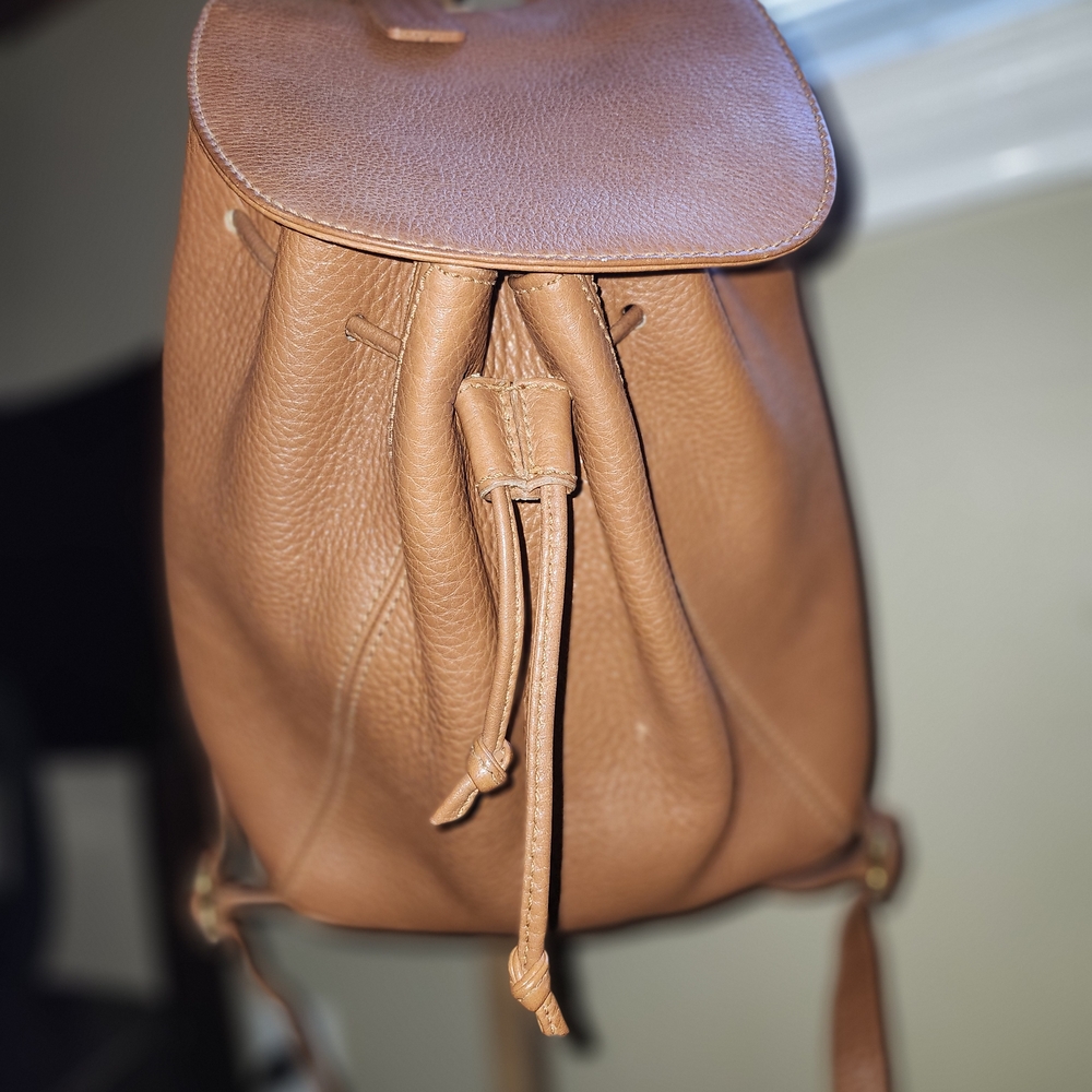 Coach Tan Leather Backpack